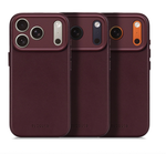Чехол Decoded Leather Backcover для iPhone 17 Pro темно-рубиновый