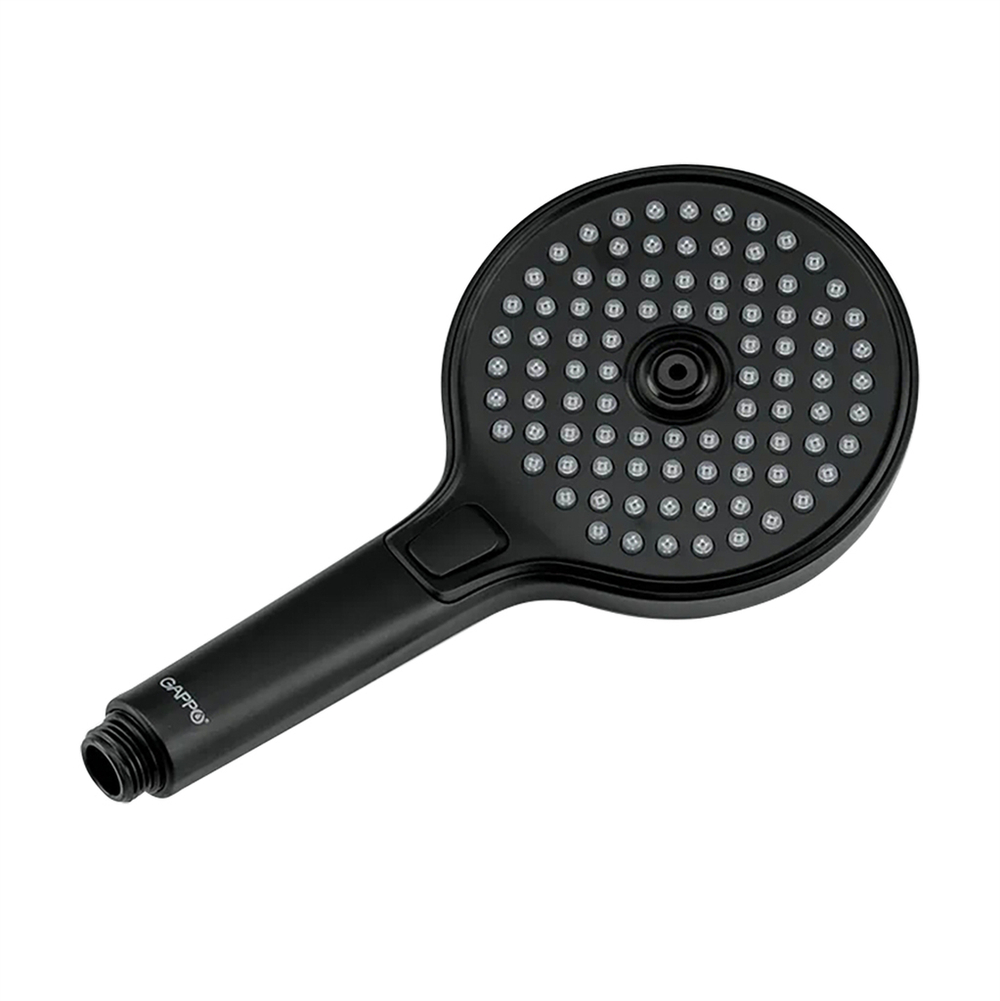 Лейка для душа GAPPO G004 3 режима, круглая, ЧЕРНЫЙ