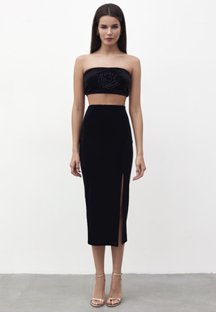 Топ бархат с цветком