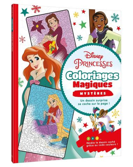 Hachette/ раскраска по номерам/ DISNEY PRINCESSES - Coloriages magiques - Spécial Hiver