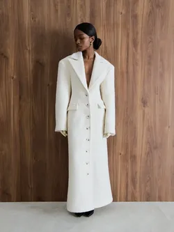 Пальто однобортное приталенное Ivory