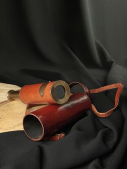 Nautical Подзорная труба в кожаном футляре