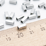 Бусина Брусок, сталь, размер 7*3 мм, цена за набор 10 штук