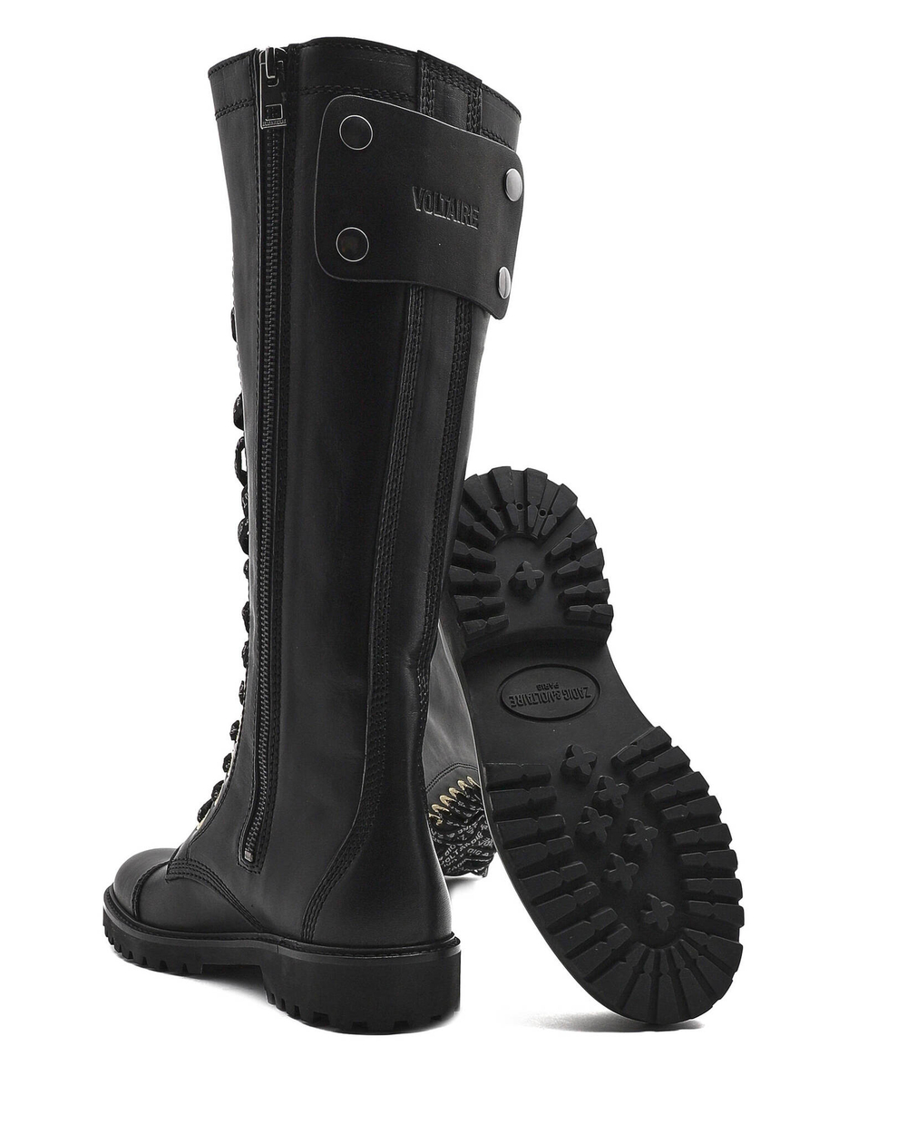 Кожаные офицерские сапоги Zadig&Voltaire - черный(SWCT00101)