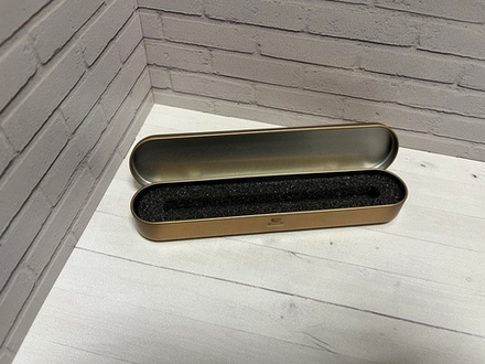 Футляр для ручек металлический, золото