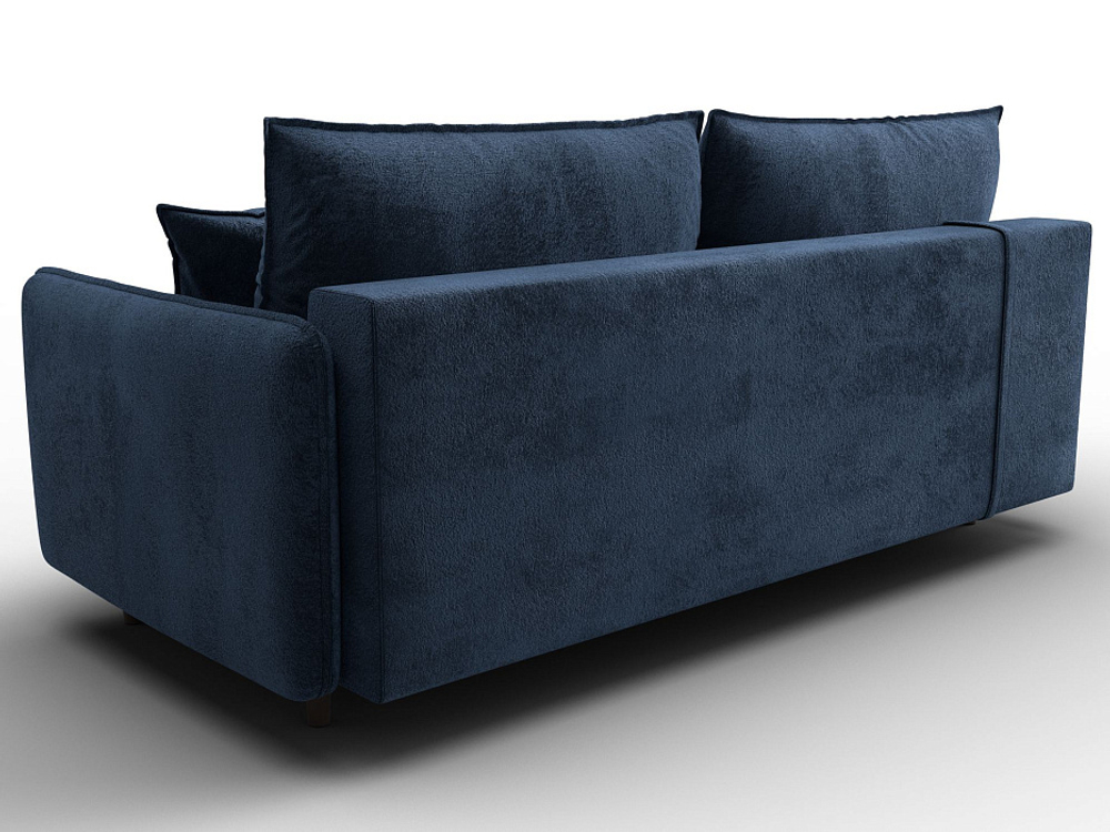 Диван прямой Лига-064 НПБ ВЕЛЮР TOWER 13 синий