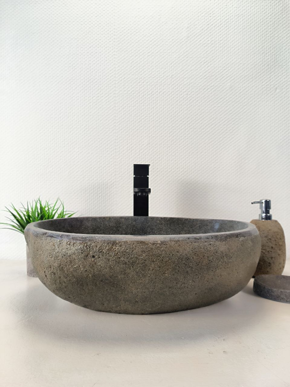 Раковина из речного камня RS-65981 49х34х15 из натурального камня
