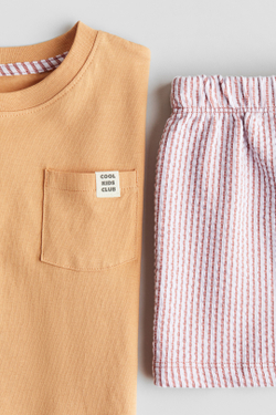 H&M Пижамный комплект с принтом, оранжевый