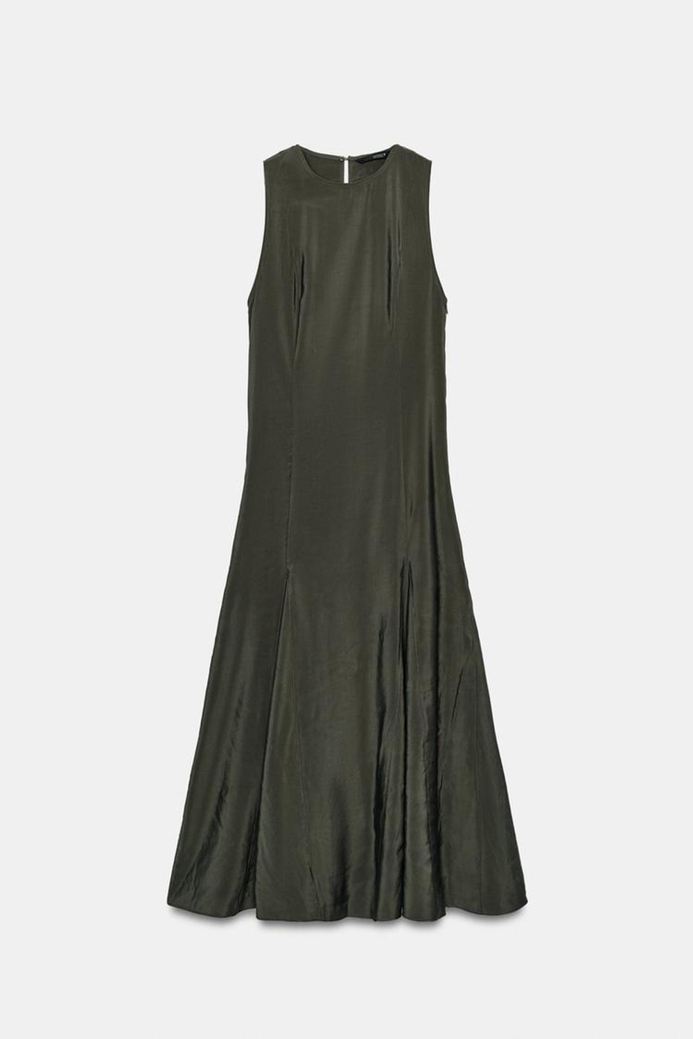 ZARA СВОБОДНОЕ ПЛАТЬЕ МИДИ, НЕФТЯНОЙ