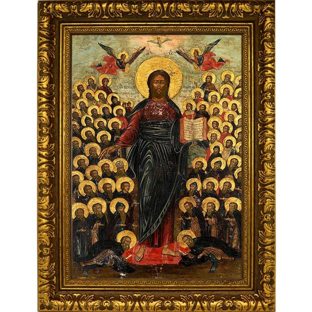 Всемилостивый Спас. Икона Иисуса Христа на холсте.