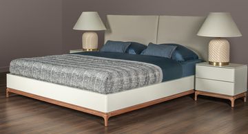 Кровать с решеткой 230×226×110.6 CALPE, MOD INTERIORS цвет светло-серый