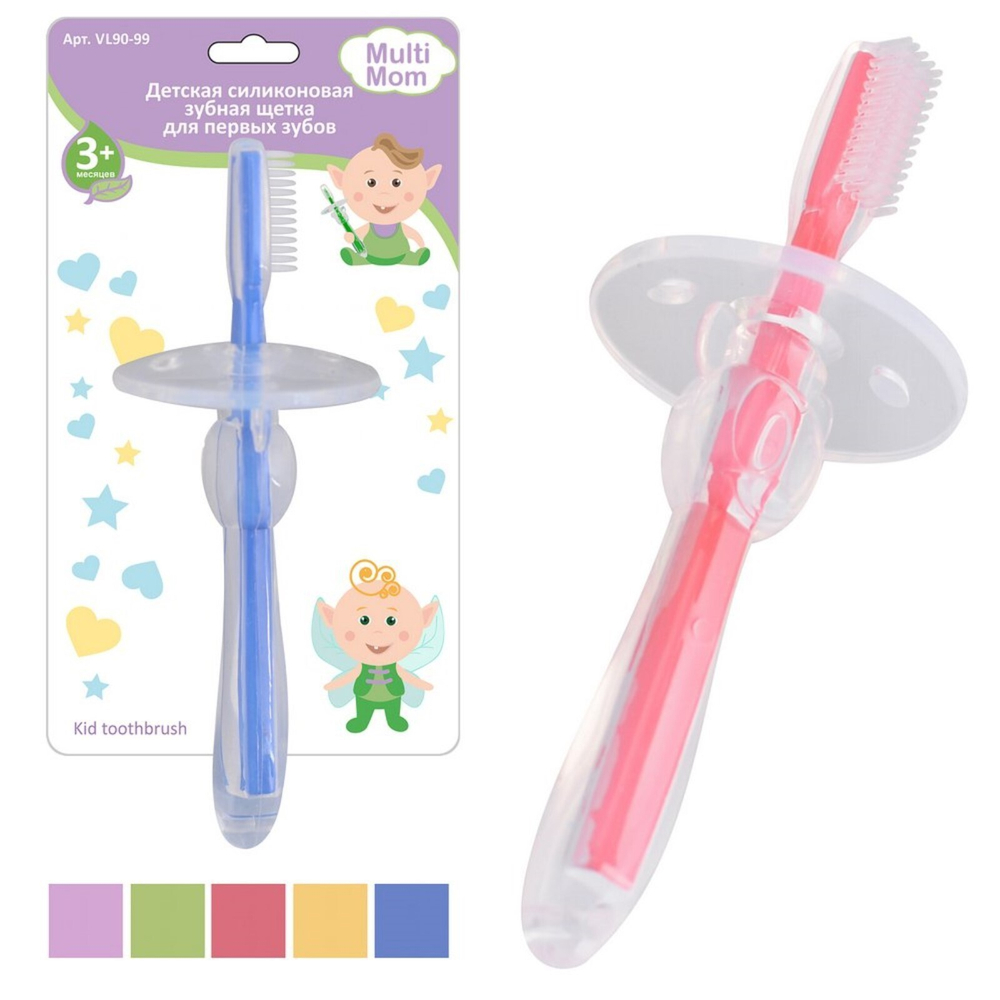 7483242 Детская силиконовая зубная щетка для первых зубов