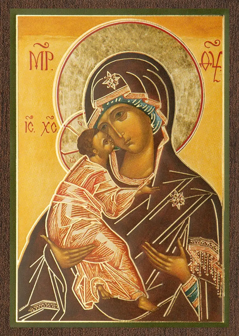 Икона БМ "Владимирская" 6х9 на МДФ-6