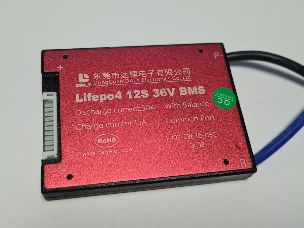 Плата контроля BMS LiFePO4 12S 36V 30A