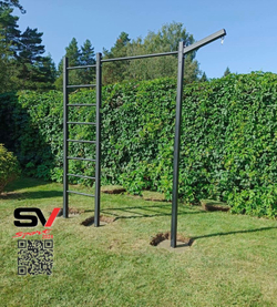 Монтаж уличной шведской стенки Sv Sport (3 вертикальных столба)