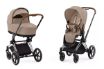 Коляска 2 в 1 Cybex Priam IV Cozy Beige, шасси Chrome Brown