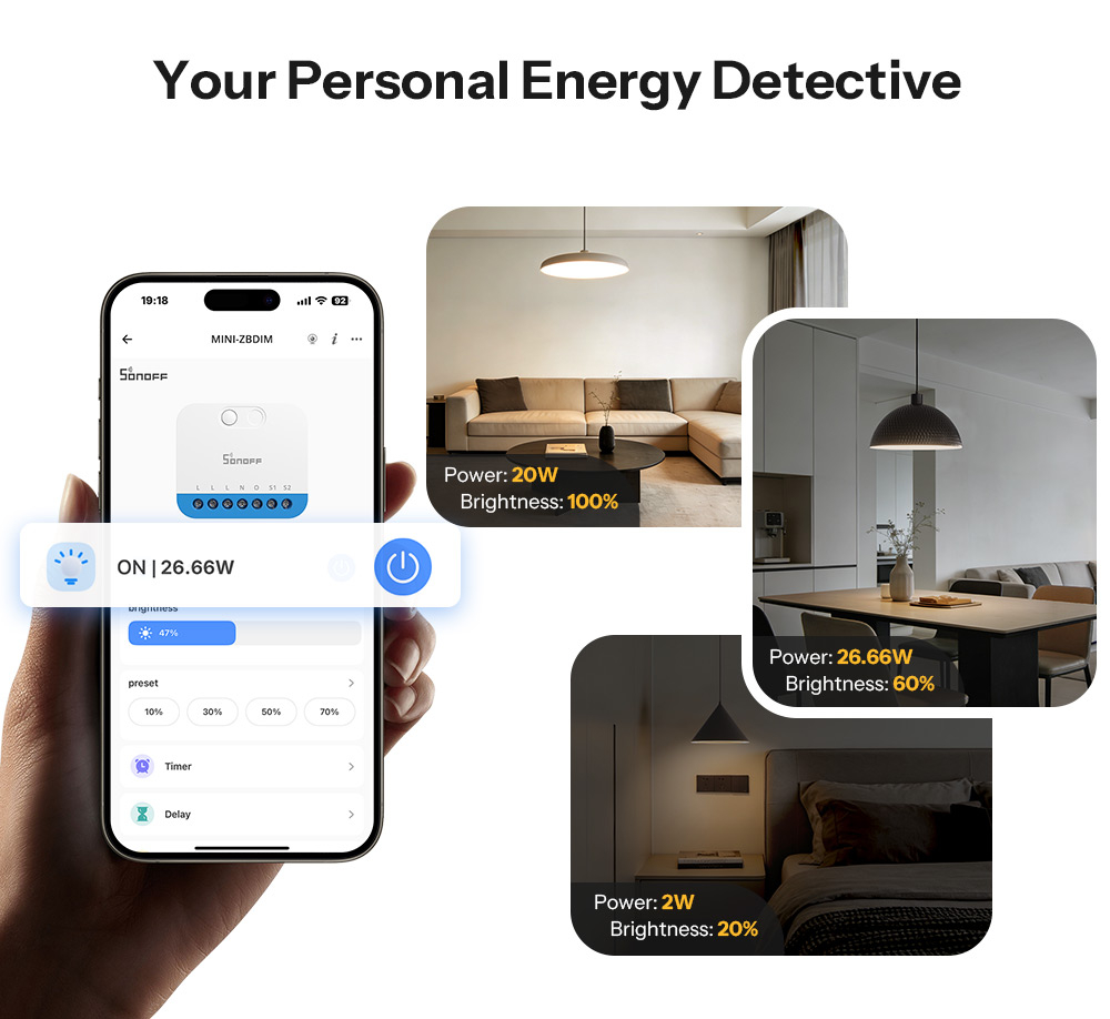 Димер SONOFF MINI-DIM ZB