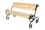 Лавочка садовая Завиток арт.НПА3262 1,5м  1уп(доски + стойки)