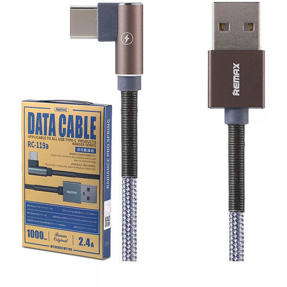 Кабель 1m USB/type-c RC-119a Remax grey