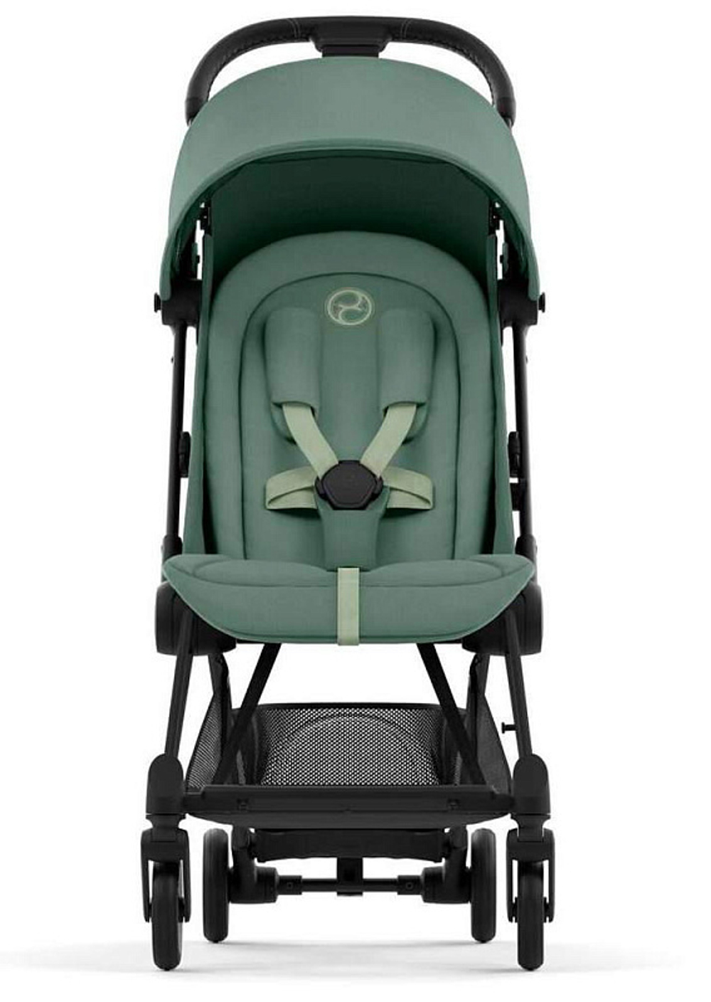 Прогулочная коляска Cybex Coya Leaf Green с дождевиком и бампером/Matt Black