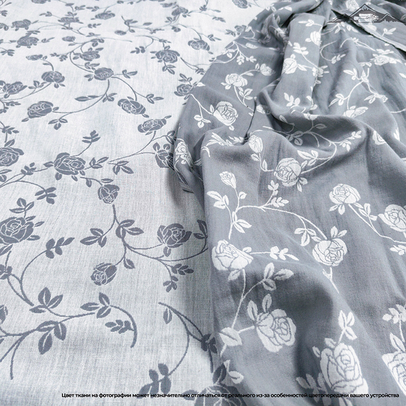 Ткань вареный хлопок жаккард двусторонний рис.3 | ш.250 см | 130 г/м² | хлопок-100%