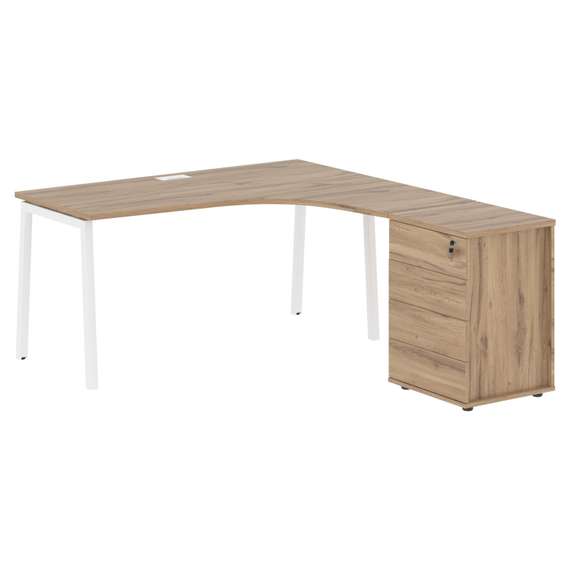 Стол эргономичный с тумбой ELCET 1518(R)  1560х1880х750 EDIS