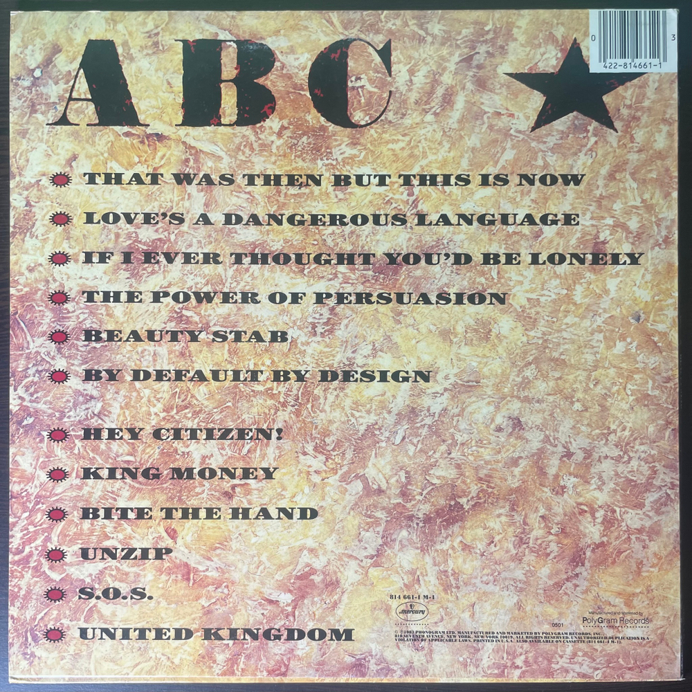ABC ‎– Beauty Stab (США 1983г.)