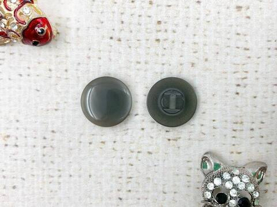 Пуговицы блузочные на ножке "карамелька", d 1,5 см, графит