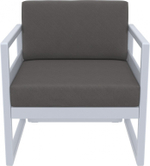 Комплект пластиковой мебели Siesta Contract Mykonos, серебристый, темно-серый