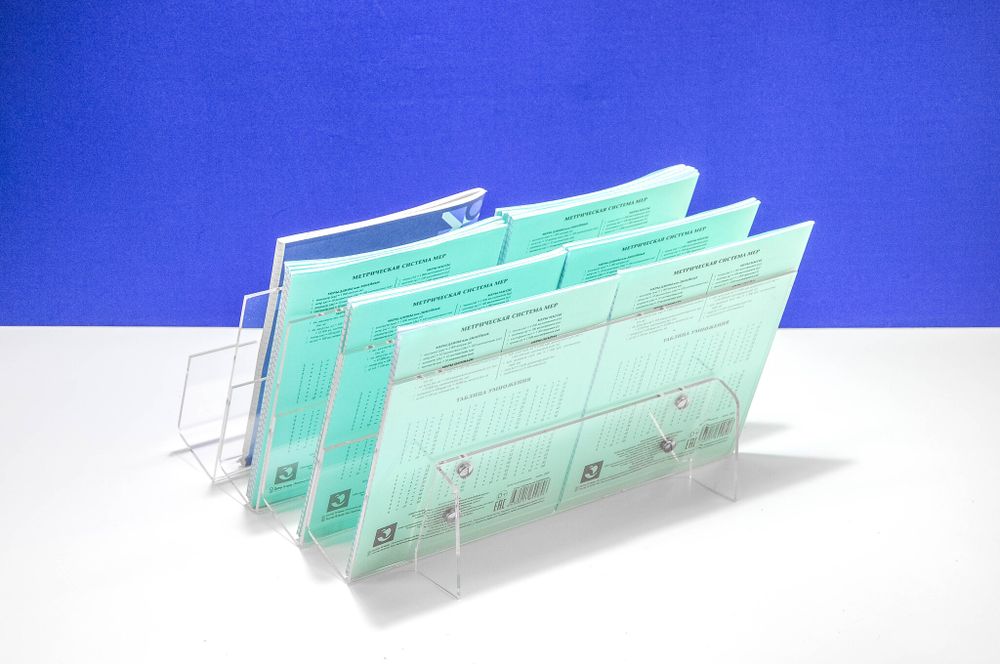 Подставка для тетрадей, журналов, блистерных упаковок 4-х секционная