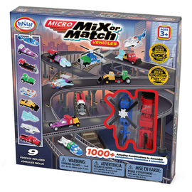 МИКРО Магнитный конструктор ТРАНСПОРТ "Смешай и собери". МИКРО ДЕЛЮКС Серия 2. Стартовый набор