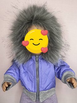Куртка зимняя сирень для кукол 43 см (999)