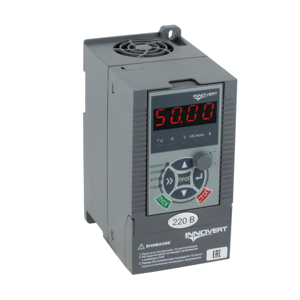 Преобразователь частоты векторный INNOVERT ITD551U21B2_0302, 220В, 0,55кВт, 3,5А