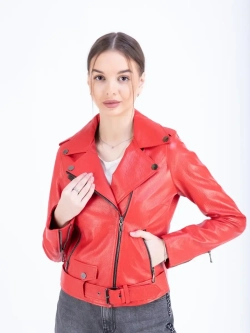 Косуха кожаная куртка женская Турция