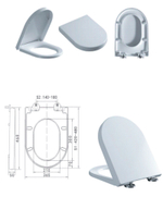 Крышка для унитаза с МИКРОЛИФТОМ (БЕЛЫЙ, д.460мм*ш.365мм) GANZER  (8/1шт)