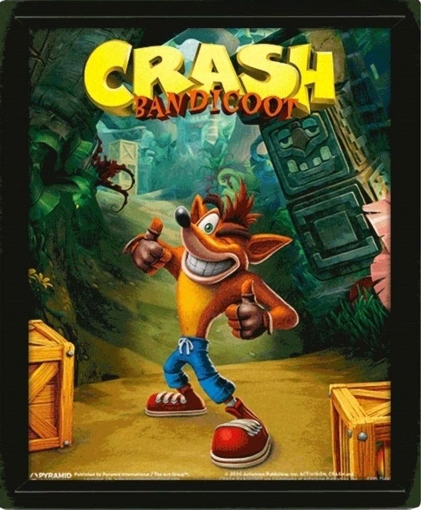 Постер 3D Crash Bandicoot (Game Over)