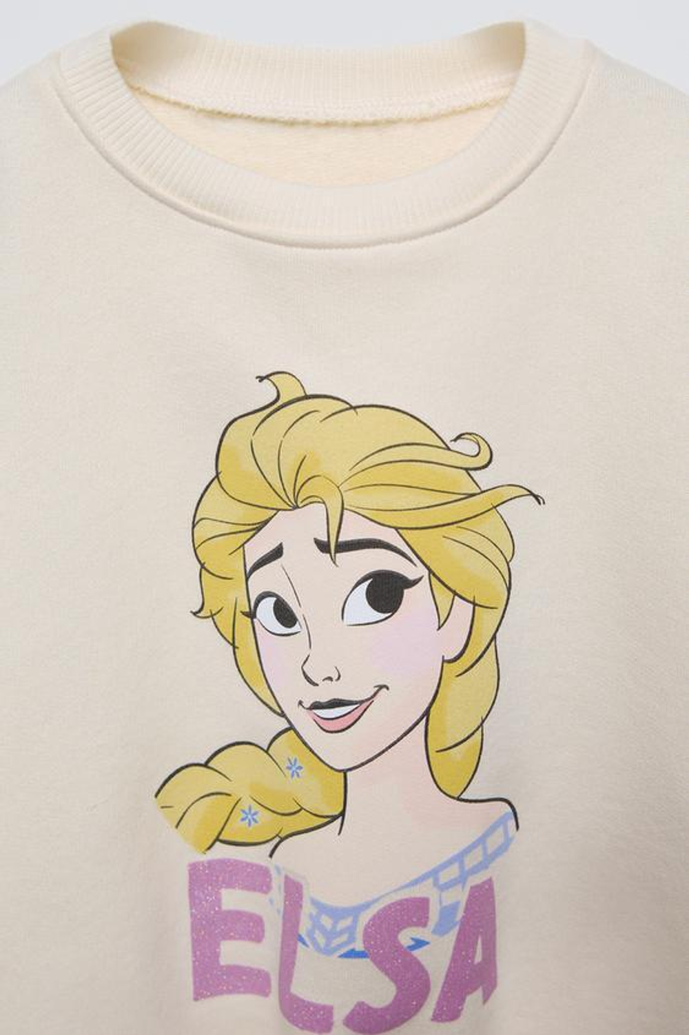 ZARA КОМПЛЕКТ ИЗ ТОЛСТОВКИ И ЛЕГИНСОВ ELSA FROZEN © DISNEY, СВЕТЛАЯ МАЛЬВА