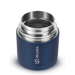 Термос для еды Relaxika 301 (0,5 литра), темно-синий