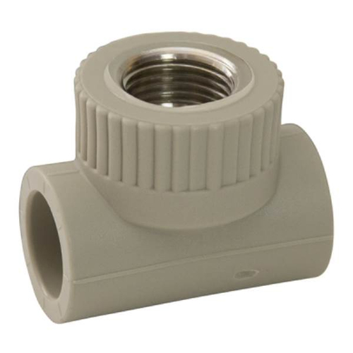 ПП тройник комби // 25х1/2 ВР // серый