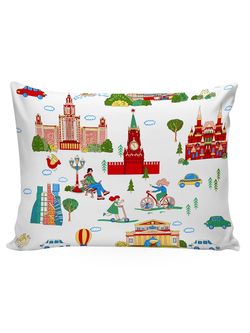 Наволочка комплект 2шт Сказка "Москва" 70х70 см, поплин