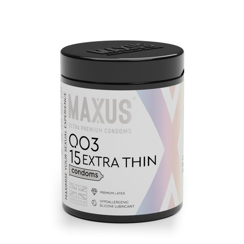 Maxus 003 Extra Thin – экстремально тонкие презервативы, 15 шт.