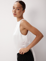 Топ блуза вечерний атласный с открытой спиной