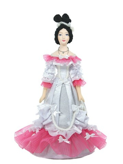 Кукла интерьерная Потешного промысла в светском костюме.