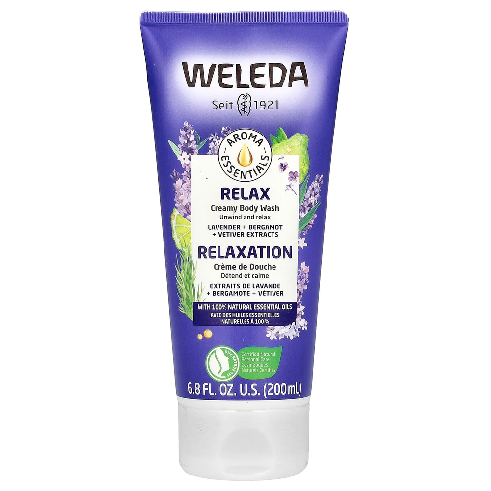 Weleda, Крем-гель для душа, расслабляющий, с экстрактами лаванды, бергамота и ветивера, 200 мл (6,8 жидк. унц.)