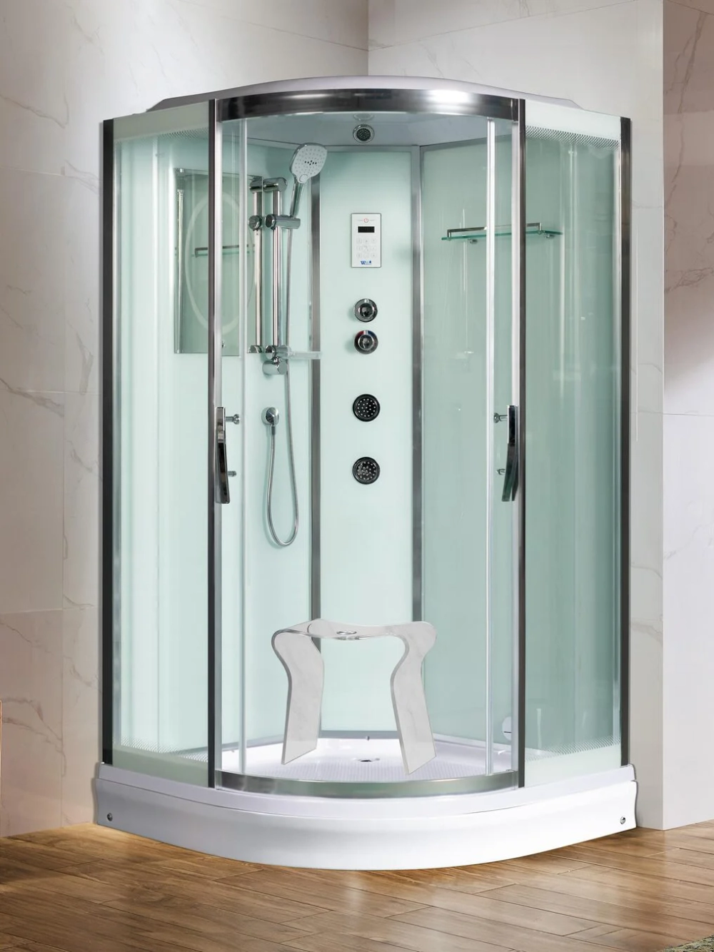 Душевая кабина WeltWasser (ВельтВассер) Emmer 12015, с низким поддоном, 120x120x217