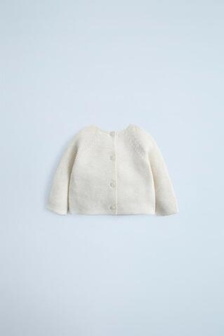 ZARA СВИТЕР С КАРМАНОМ, СВЕТЛО-БЕЖЕВЫЙ