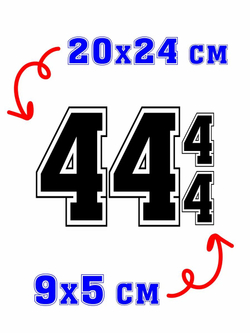 Термо наклейка цифра 1 на спортивную одежду