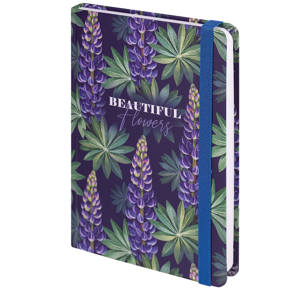 Ежедневник недатированный с резинкой А5 (145х203 мм) BRAUBERG твердый 128 л. "Beautiful Flowers" (2 штуки в упаковке)