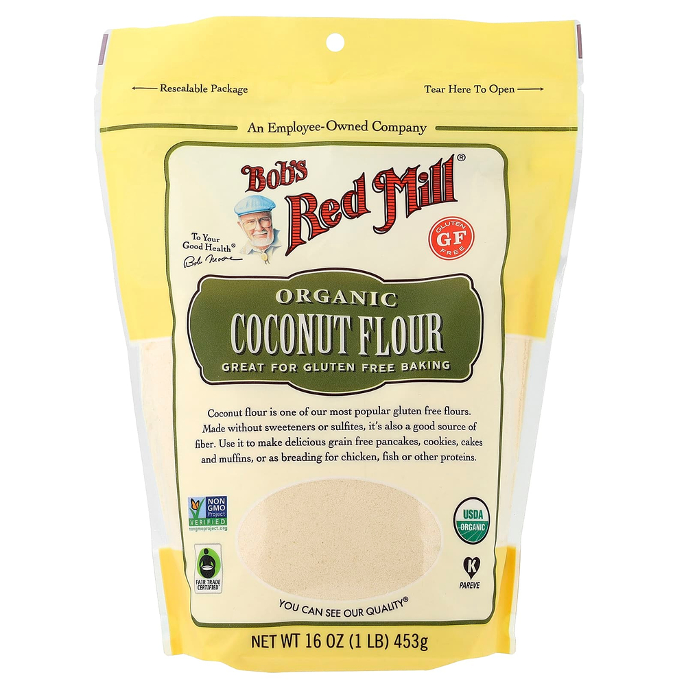 Bob's Red Mill, органическая кокосовая мука, без глютена, 453 г (16 унций)
