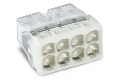 Клемма Wago Cu/Al 8*2,5 с пастой белая 26194